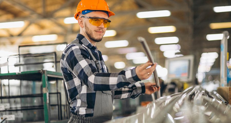 Male worker at a factory